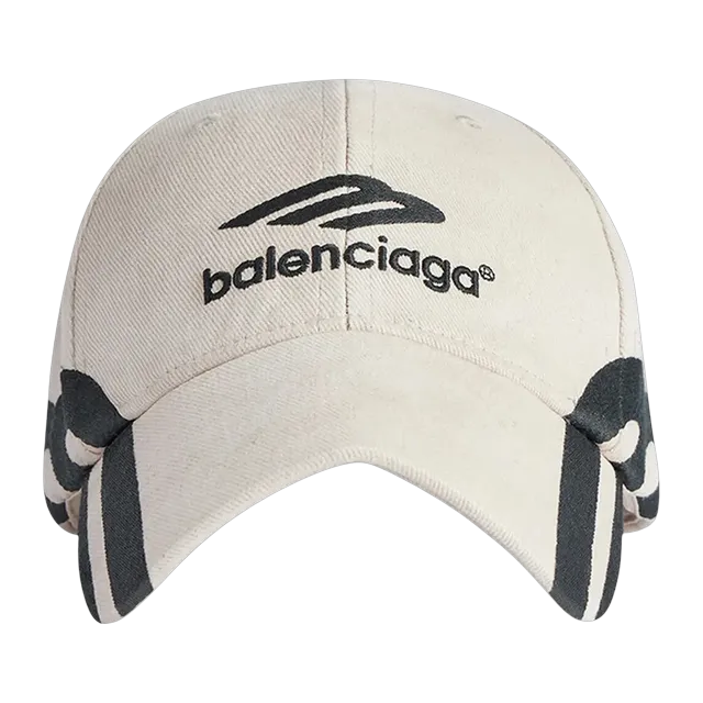 Balenciaga 3B Logo Cap Light Beige/Black — Authentic at CLZTURE