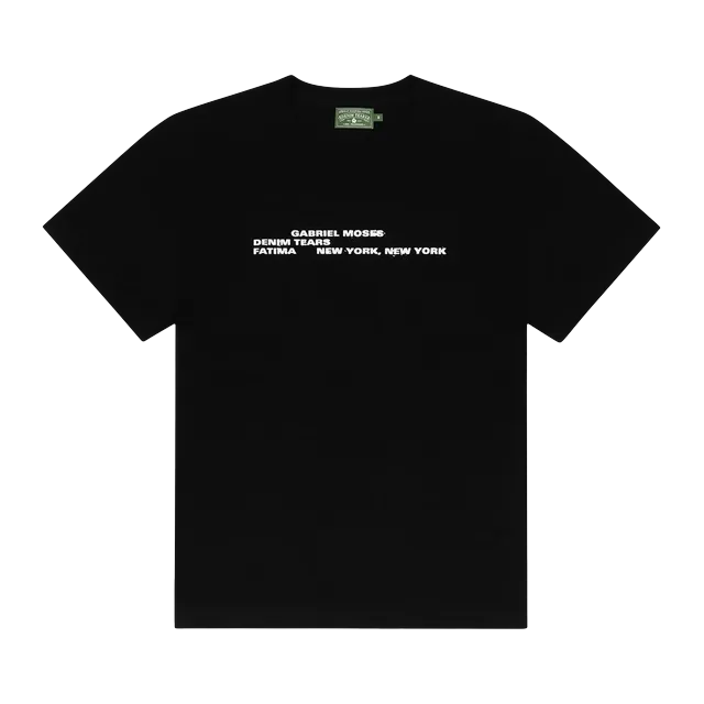 Denim Tears Gabriel Moses x Fatima T-Shirt Black — Authentic Denim Tears in stock at CLZTURE