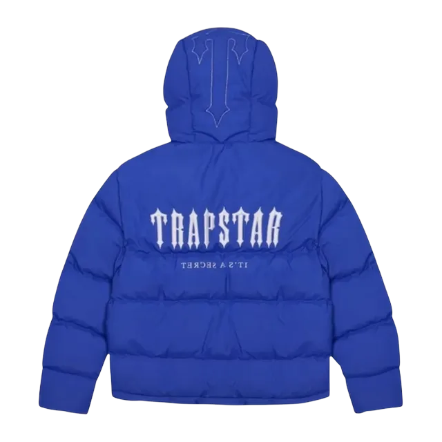 Trapstar Decoded Hooded Puffer 2.0 Dazzling Blue — Authentic Jackets & Outerwear at CLZTURE