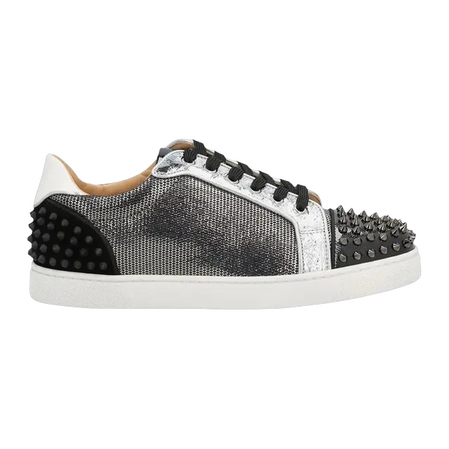 Christian Louboutin Seavaste 2 Orlato Flat Silver Black — Authentic Shoes & Footwear at CLZTURE