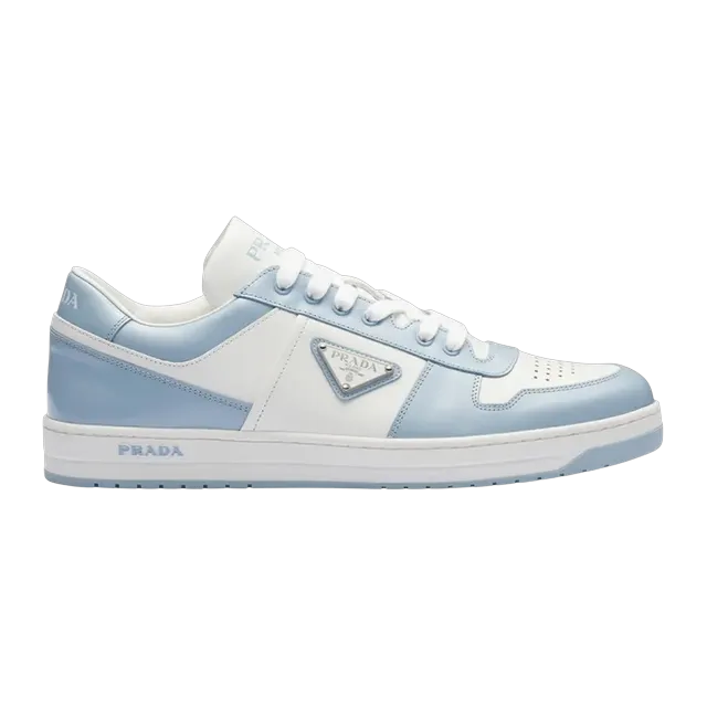 Prada Downtown Leather Light Blue — Authentic Shoes & Footwear at CLZTURE