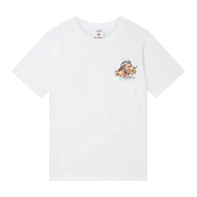 Casablanca Celebration Du Sport Printed T-Shirt White — Authentic T-Shirts at CLZTURE